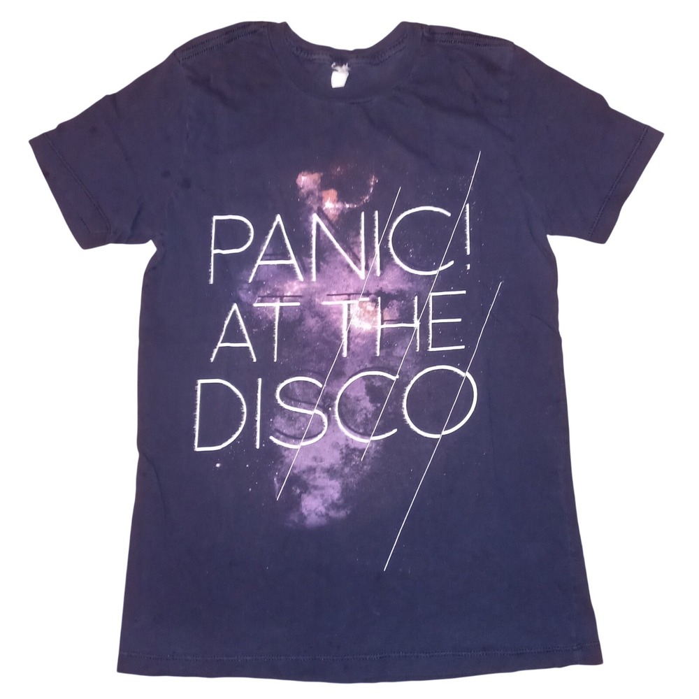 Panic! At The Disco T-Shirt Mens Small Black Galaxy Band Tee Graphic